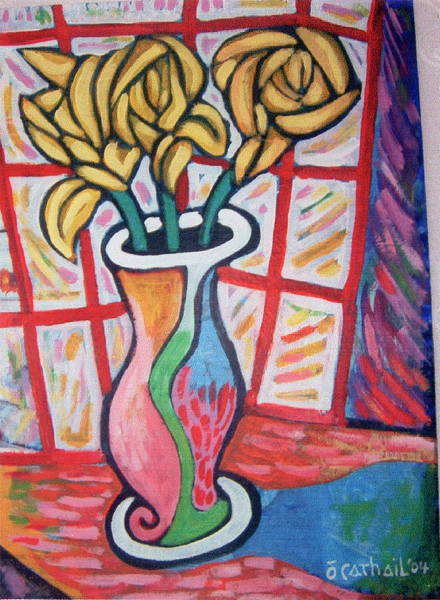 Vase of Yellow Flowers